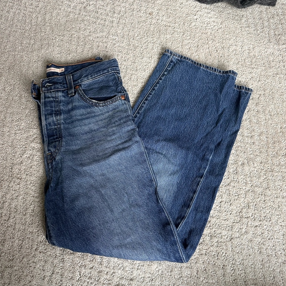 Levi Ribcage Straight Ankle jeans - Noe Fog 26W x 27L